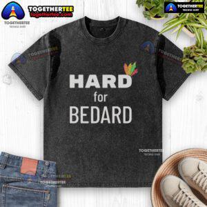Official Chicago Blackhawks Hockey Hard for Bedard Washed T-Shirt featuring team logo and vintage design in red.