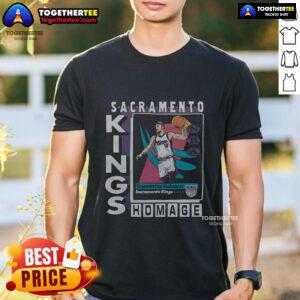 Official Sacramento Kings Trading Card T-Shirt featuring Domantas Sabonis, perfect for fans and collectors.