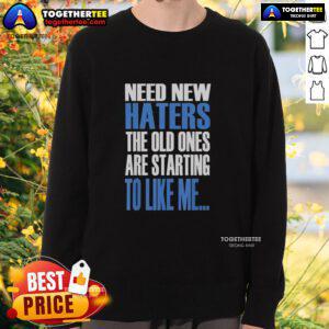 Vintage Khabib sweatshirt with 'Need New Haters' slogan, showcasing unique style and humor for fans of MMA fashion.