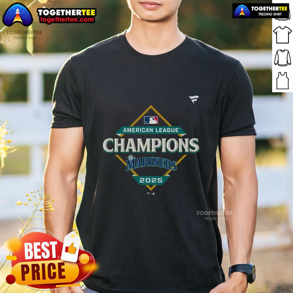 Alt Text: Original Seattle Mariners 2025 ALCS Championship T-Shirt featuring team logo and vibrant design for fans.