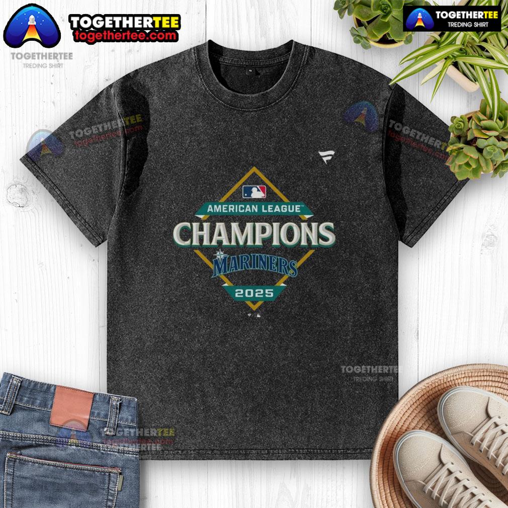 Original Seattle Mariners 2025 ALCS Champions washed t-shirt showcasing team pride and championship spirit.