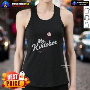 Premium Mr. Kiktober Los Angeles Dodgers baseball tank top showcasing team spirit for the clutch season.