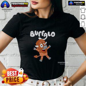 Pretty Buffaloey X Buffalo Bills ladies tee featuring a stylish design perfect for game day and casual wear.