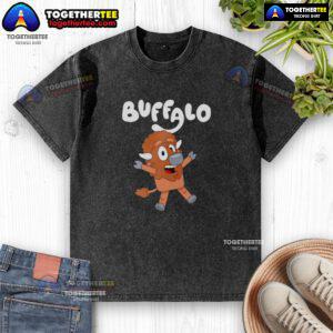 Pretty Buffaloey X Buffalo Bills washed t-shirt featuring a vintage design, perfect for fans of the NFL team.