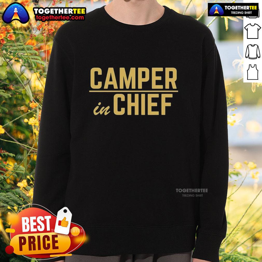 Pretty Camper in Chief Sweatshirt featuring a stylish design, perfect for cozy outdoor adventures and casual wear.