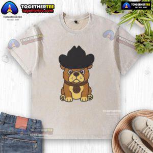 Pretty Rodeo Roscoe Dog wearing a washed T-shirt, showcasing a stylish and playful canine fashion statement.