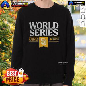 San Diego Padres 2025 World Series MLB sweatshirt featuring team colors and logo, perfect for fans and game day attire.