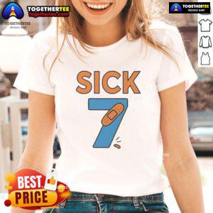 Pretty Sick Seven meme featured on a stylish ladies tee, showcasing a fun and trendy design perfect for casual wear.