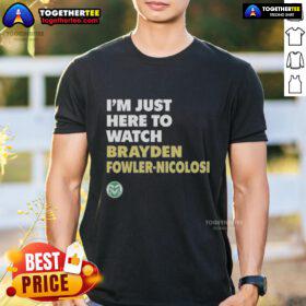 Alt Text: Top Colorado State Rams t-shirt featuring Brayden Fowler Nicolosi, perfect for fans at games or casual wear.
