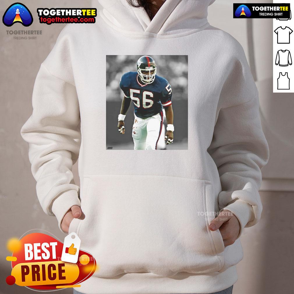 Stylish Top Lawrence Taylor New York Giants football hoodie featuring team colors and logo, perfect for fans.