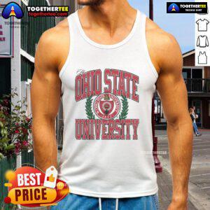 Good Ohio State University logo tank top featuring bold design and vibrant colors, perfect for fans and casual wear.