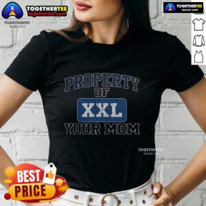 Happy Property of XXL Your Mom Kenny Powers Ladies Tee featuring a fun graphic design and comfortable fit for women.
