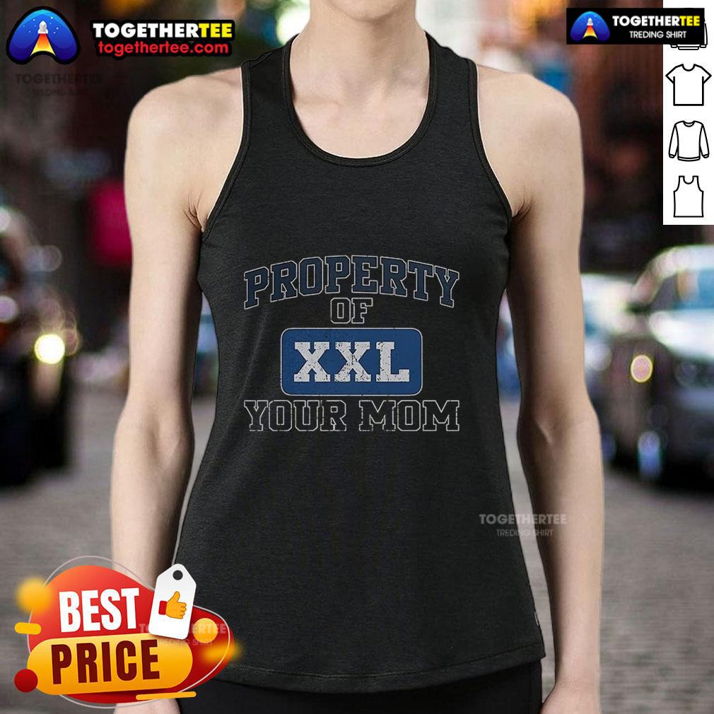 Happy Property of XXL Your Mom Kenny Powers tank top featuring bold graphics and a stylish design for casual wear.