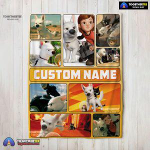 Official Disney Bolt Cartoon Bolt And Penny Blanket Fleece Customized Blanket