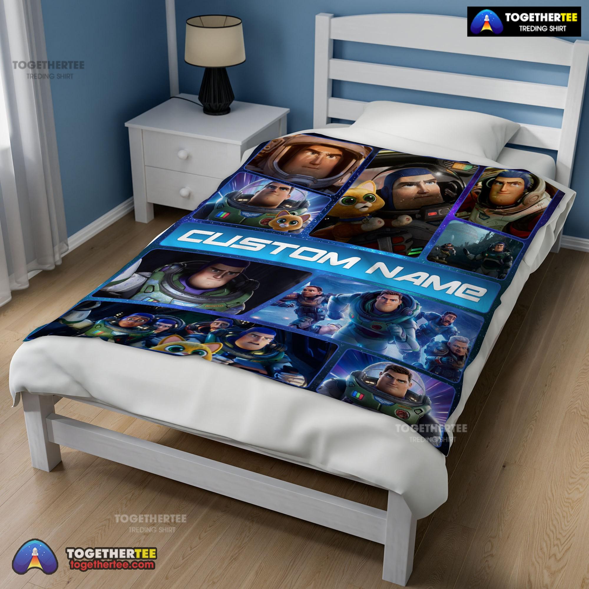 Official Disney Buzz Lightyear Collage Fleece Customized Blanket