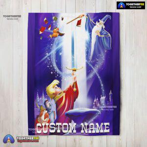 Official Disney The Sword In The Stone Legendary Blanket Fleece Customized Blanket