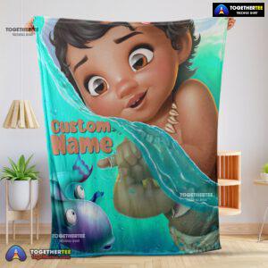 Official Disney Toddler Moana Blanket Fleece Customized Blanket