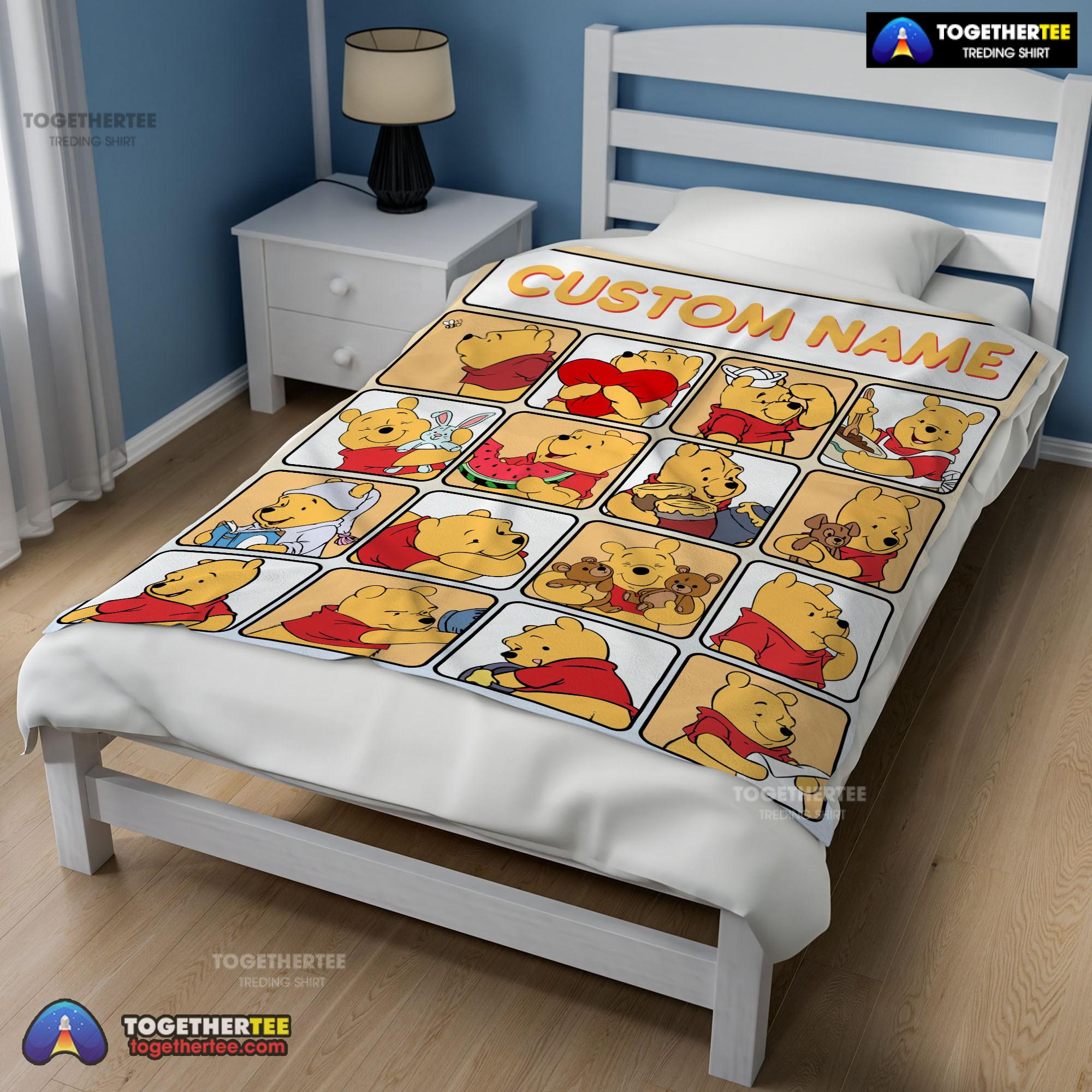 Official Disney Winnie The Pooh Cute Pooh Customize Blanket