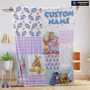 Official Disney Winnie The Pooh Friends Collage Poster Blanket Fleece Customized Blanket