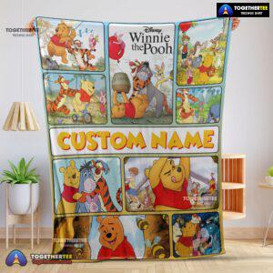 Official Disney Winnie The Pooh With Friends Blanket Fleece Customized Blanket