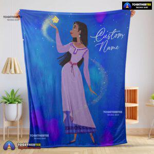 Official Disney Wish Asha Princess Blanket Fleece Customized Blanket