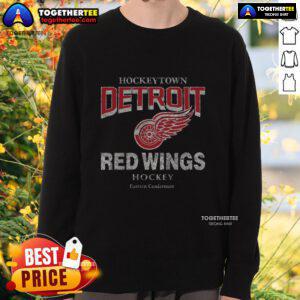 Alt Text: Awesome Detroit Red Wings head-on sweatshirt featuring the iconic team logo and vibrant color design.