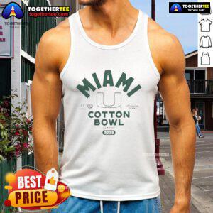Awesome Miami Hurricanes Football 2025 Allstate Sugar Bowl tank top design featuring team colors and logo, Arlington, Texas.