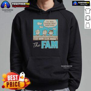 Awesome Peanuts hoodie featuring 'I've Been Thinking About Something' design, perfect for Peanuts fans and cozy wear.