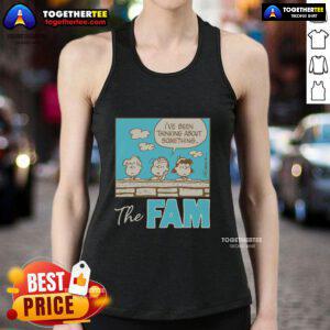 Awesome Peanuts tank top featuring 'I've Been Thinking About Something' design, perfect for casual wear.