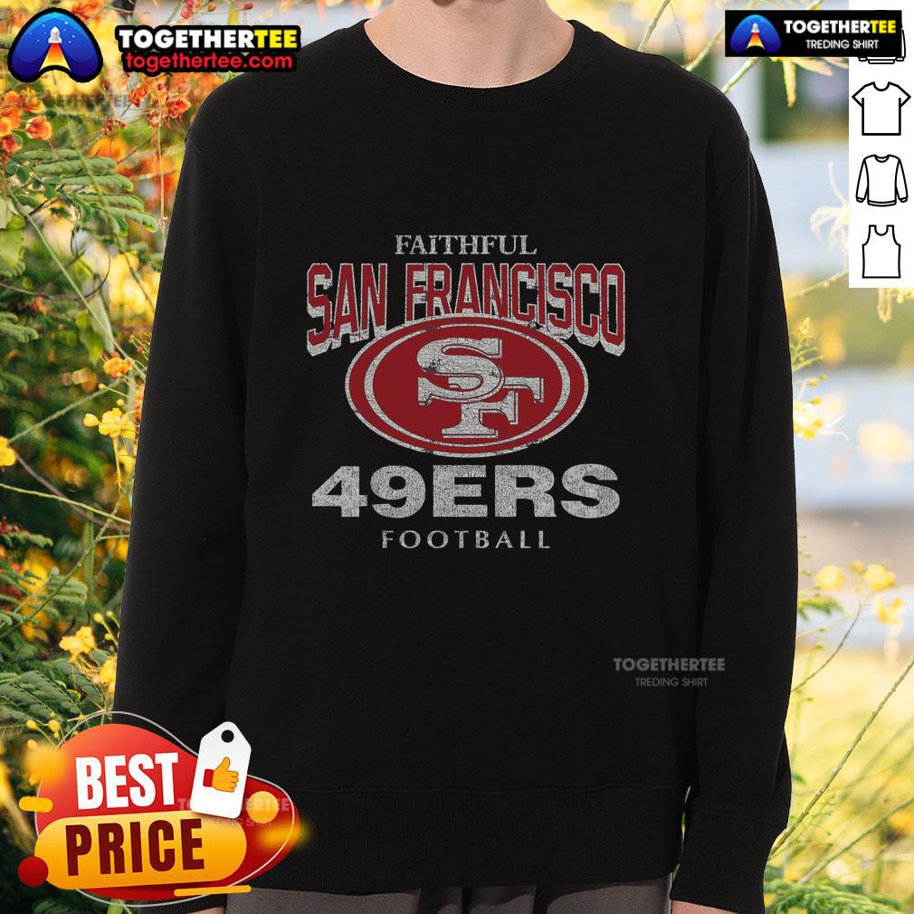 Awesome San Francisco 49ers head-on sweatshirt featuring team colors and logo, perfect for fans and game day.