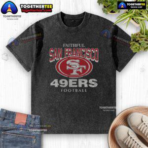 Alt Text: Awesome San Francisco 49ers Head-On Washed T-Shirt featuring vibrant team graphics and a comfortable fit.