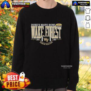 Awesome Wake Forest Demon Deacons Dukes Mayo Bowl 2026 sweatshirt featuring team colors and logo design.