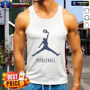 Funny Air Pickleball logo tank top featuring a humorous design for pickleball enthusiasts.