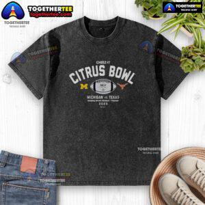 Good 2025 Cheez-It Citrus Bowl logo washed t-shirt featuring Michigan Wolverines vs Texas Longhorns design.