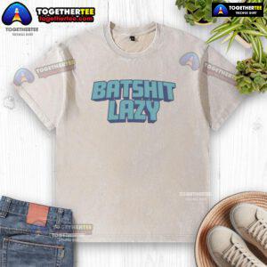Good Batshit Lazy Washed T-Shirt in soft fabric, featuring a relaxed fit and trendy design, perfect for casual wear.