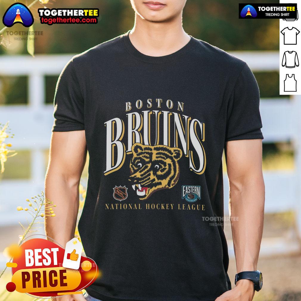Good Boston Bruins Vintage Crease T-Shirt featuring retro design and team colors, perfect for Bruins fans and collectors.