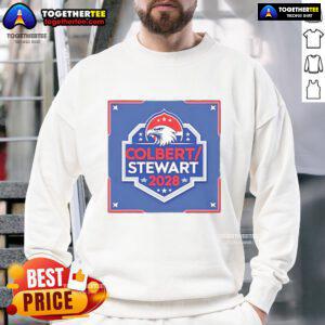 Good Colbert Stewart 2028 logo sweatshirt featuring a vibrant design perfect for campaign supporters.