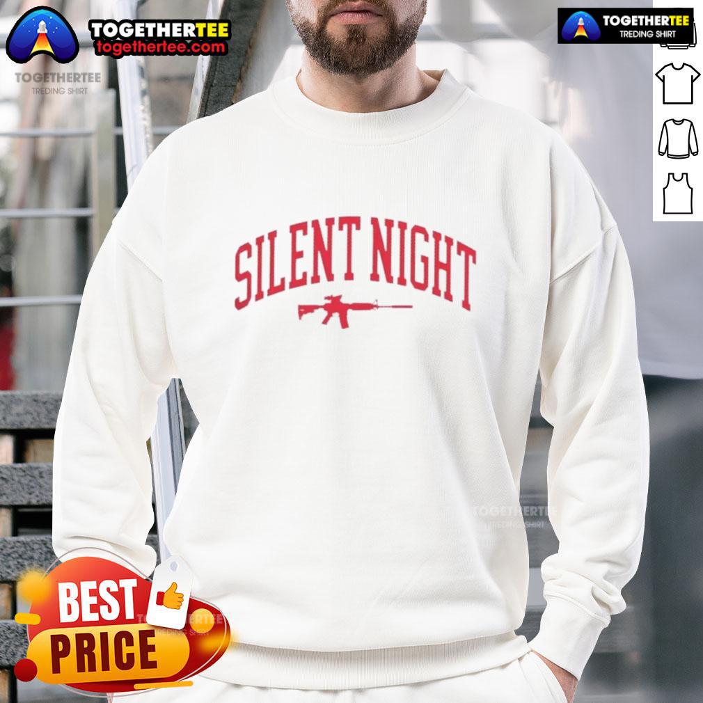 Good Gun Silent Night Collegiate Sweatshirt featuring a cozy design, perfect for winter wear and college spirit.