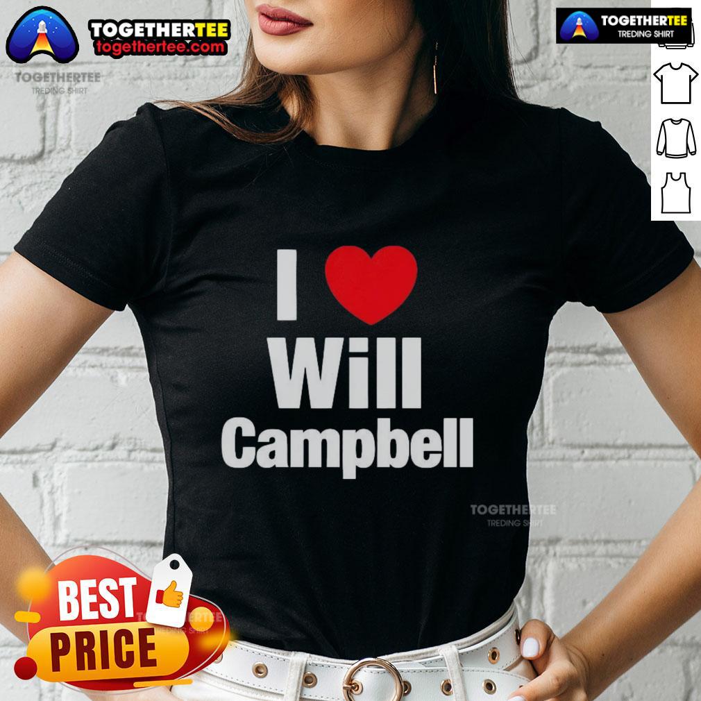 Good I Love Will Campbell New England Patriots football lover ladies tee showcasing team pride and style.