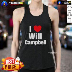 Good I Love Will Campbell New England Patriots football lover tank top in red, perfect for fans and summer outings.