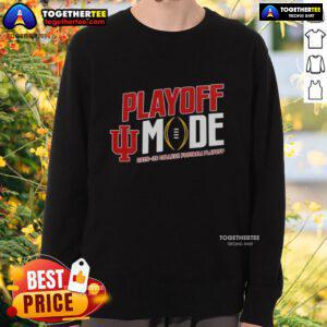 Good Indiana Hoosiers Built To Be Champions 2025 Sweatshirt featuring bold team graphics and vibrant colors.