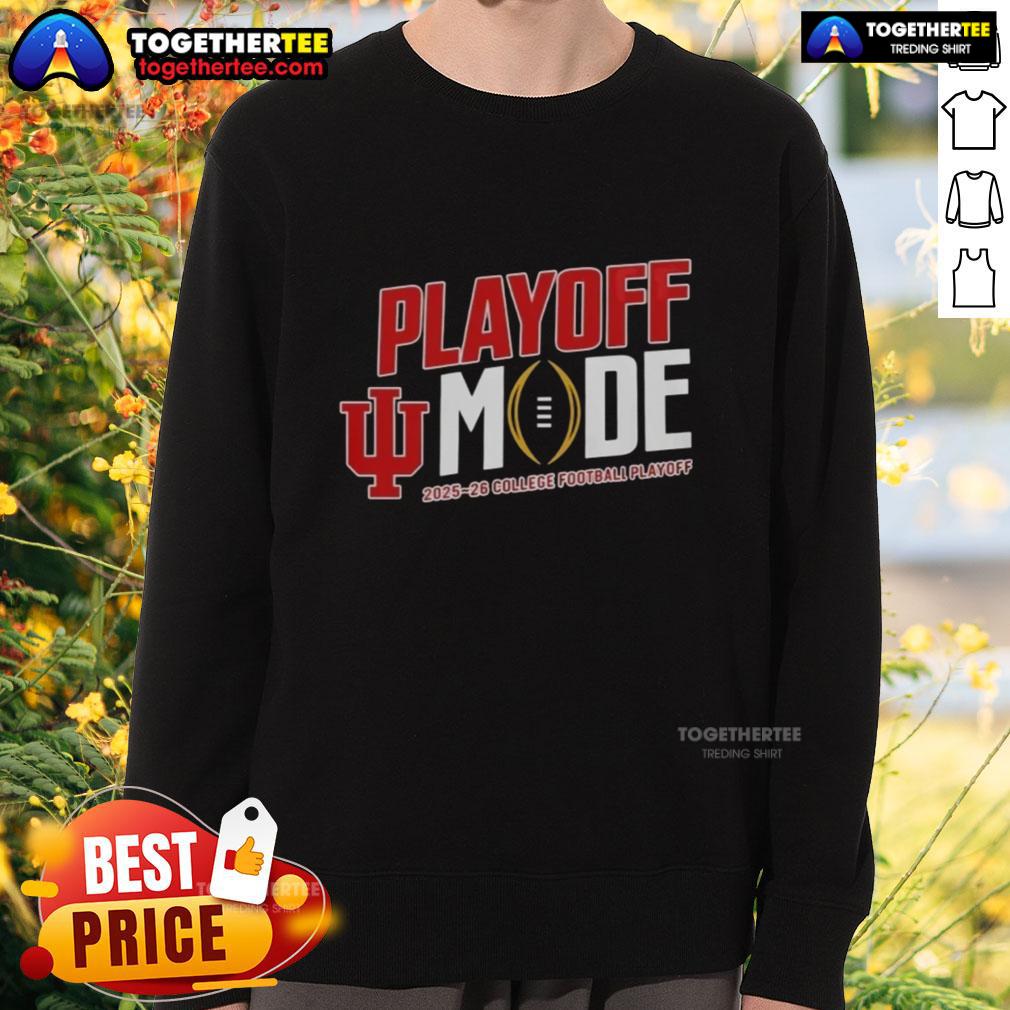 Good Indiana Hoosiers Built To Be Champions 2025 Sweatshirt featuring bold team graphics and vibrant colors.