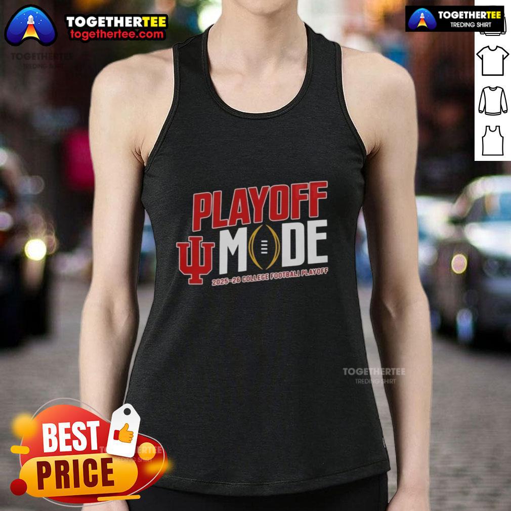 Alt Text: 2025 Indiana Hoosiers tank top featuring 'Built to Be Champions' design, perfect for fans and sports enthusiasts.