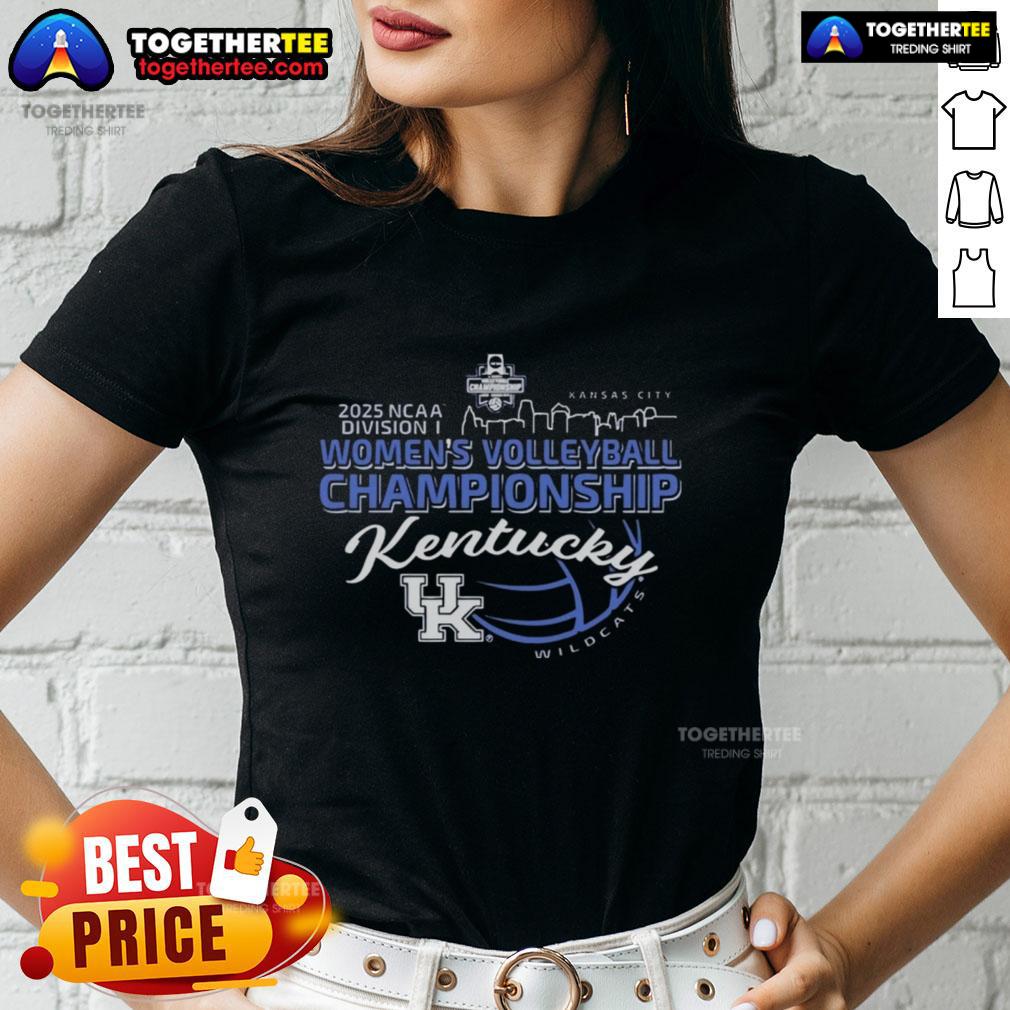 Alt Text: 2025 NCAA Division I Women's Volleyball Championship Final Four Bound Kentucky Wildcats ladies tee shirt.