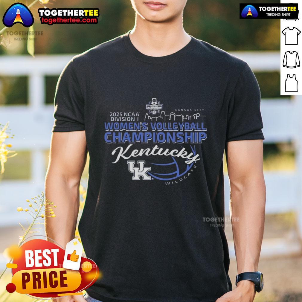 Good Kentucky Wildcats 2025 NCAA Division I Women's Volleyball Championship Final Four Bound T-Shirt design featuring team colors.