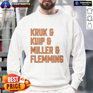 Good Kruk And Kuip And Miller And Flemming San Francisco Giants sweatshirt featuring team colors and logo.