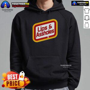 Good Lips and Assholes hoodie featuring bold graphic design, perfect for casual wear and making a statement.