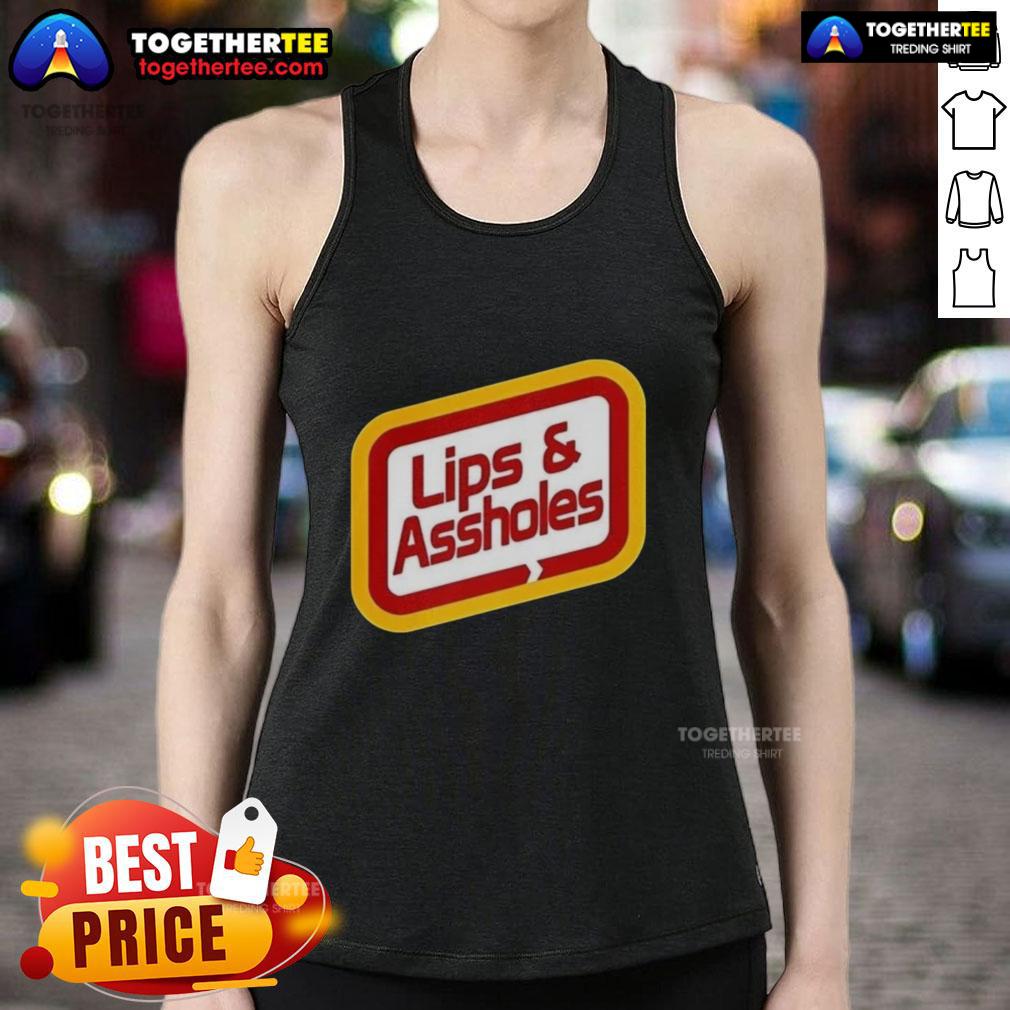 Good Lips and Assholes Tank Top featuring bold graphic design, perfect for casual summer outfits.