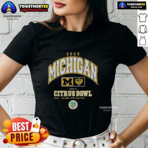 2025 Ladies Tee featuring Good Michigan Wolverines design for Cheez-It Citrus Bowl, perfect for fans and game day.