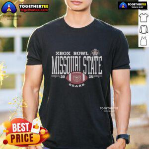 Alt Text: Good Missouri State Bears 2025 Xbox Bowl Logo T-Shirt featuring vibrant graphics and team colors for fans.